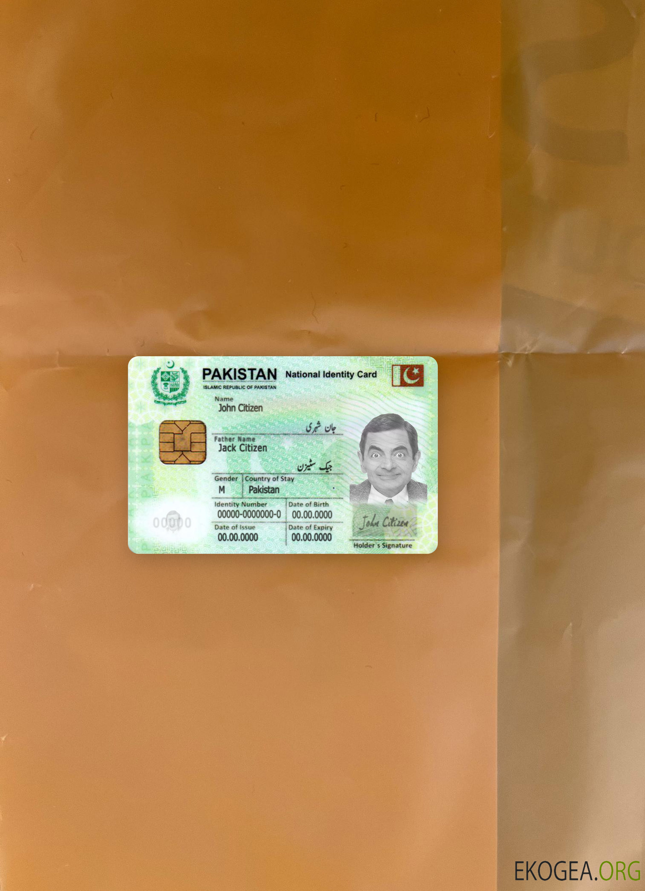 Photolook de la carte d'identité nationale du Pakistan